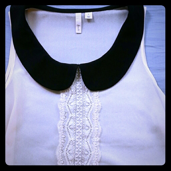 Ivory blouse with Peter Pan collar