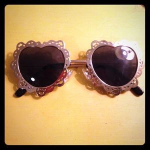 Lace Heart Shaped Sunglasses