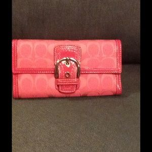 Coach Ashley Signature Checkbook Wallet