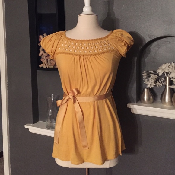 Anthropologie Knit & Lace Top