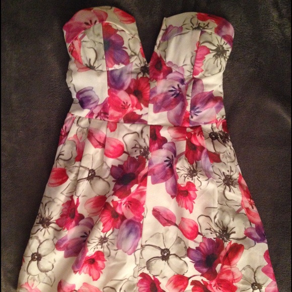 Floral Romper with Lace-up Back