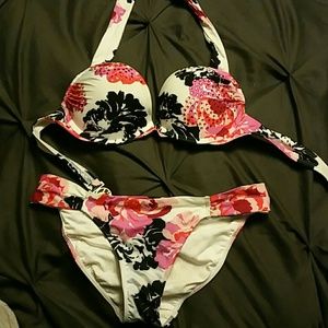 Pink floral Bombshell bikini
