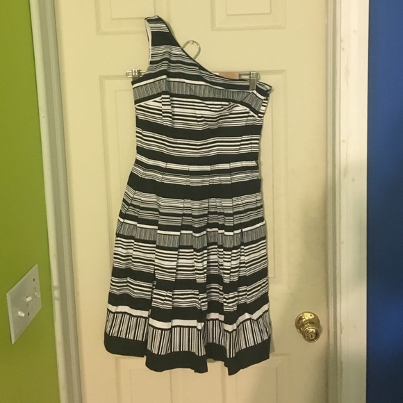 Striped One/Shoulder Dress