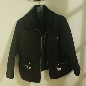 Xoxo Black Fur Collar Jacket