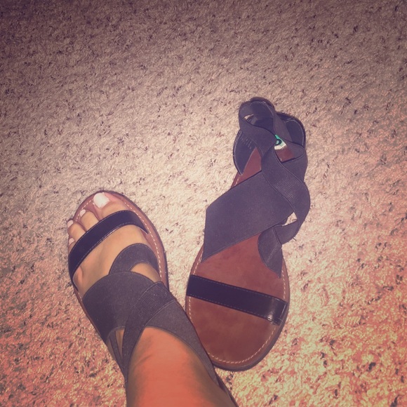 Steven by Steve Madden Black Sandals