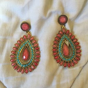 F21 💘 Pink and Blue Earrings