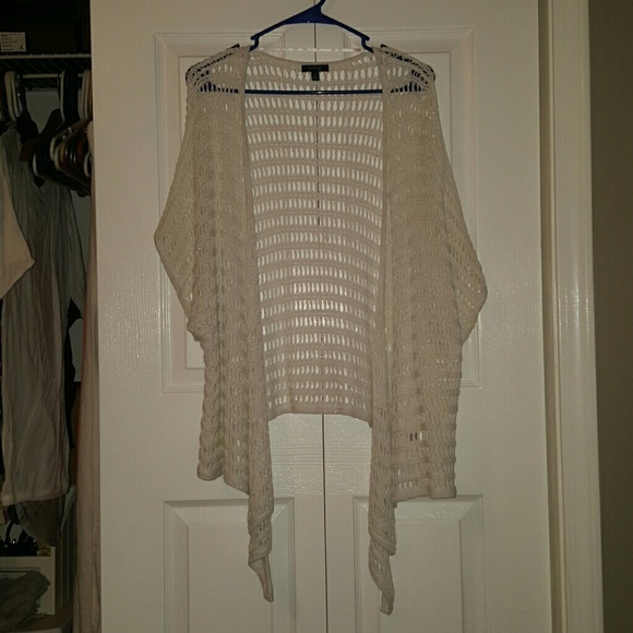 White Sparkle Large Knit Sweater
