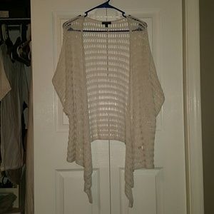 White Sparkle Large Knit Sweater