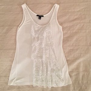 White Lacey tank top