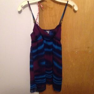 Purple&Blue Flowy Tank Top