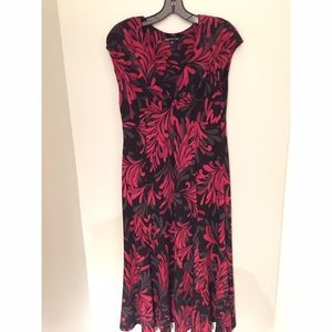 Robe Midi David Warren New York - Bleu Foncé - Taille 8 - État Impeccable