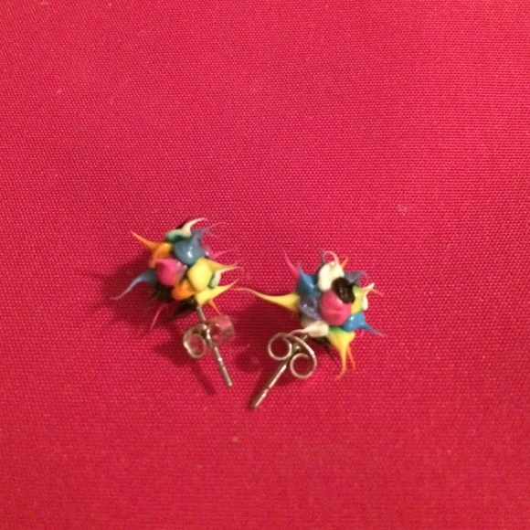 Claire's Jewelry Colorful Rubber Spiky Earrings Poshmark