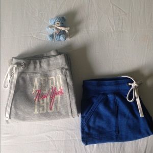 Blue Sweatpant Shorts
