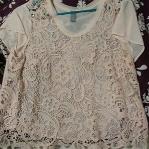 Light Pink Crochet Crop Top