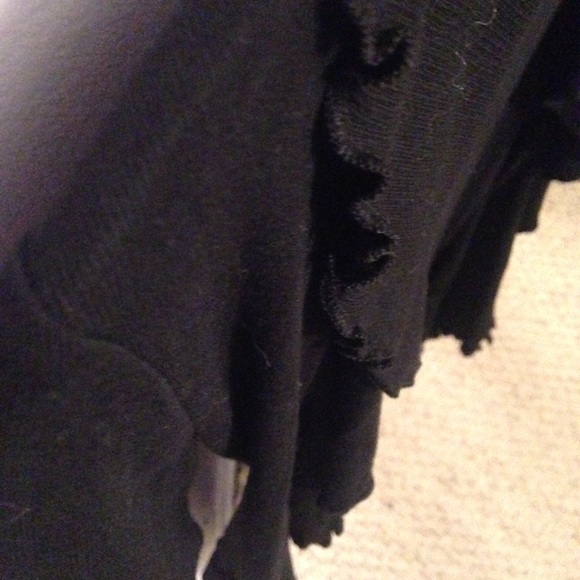 Black Ruffle Cardigan - Picture 2 of 3