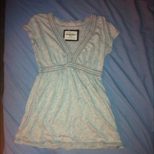 Abercrombie v-neck grey shirt