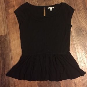 Black peplum top