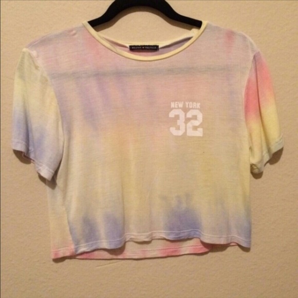 New York 32 Varsity Brandy Melville Crop Top