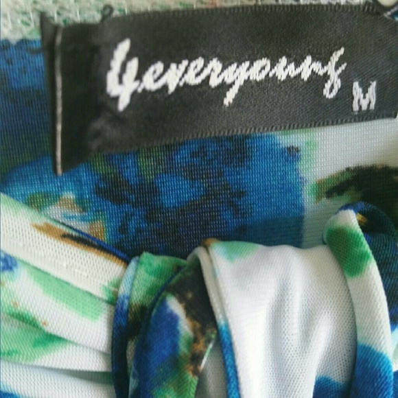 Blue and Green Summer Dress - Picture 3 of 4