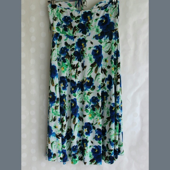Blue and Green Summer Dress - Picture 4 of 4