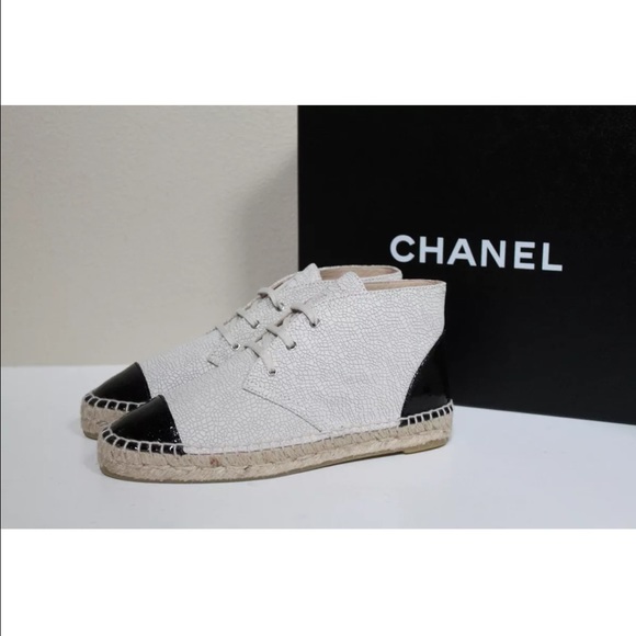 CHANEL Espadrilles High Top Sneakers