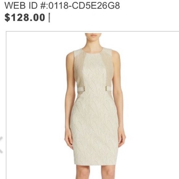 Calvin Klein Ivory sheath dress - Picture 4 of 4