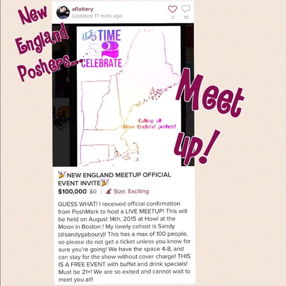 💕NEW ENGLAND POSH MEET UP💕. See listing.