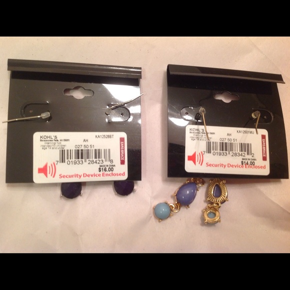 Apt. 9 Dangle Earrings - 2 Pair - New on Card - Picture 4 of 4