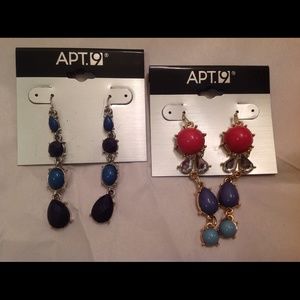 Apt. 9 Dangle Earrings - 2 Pair - New on Card
