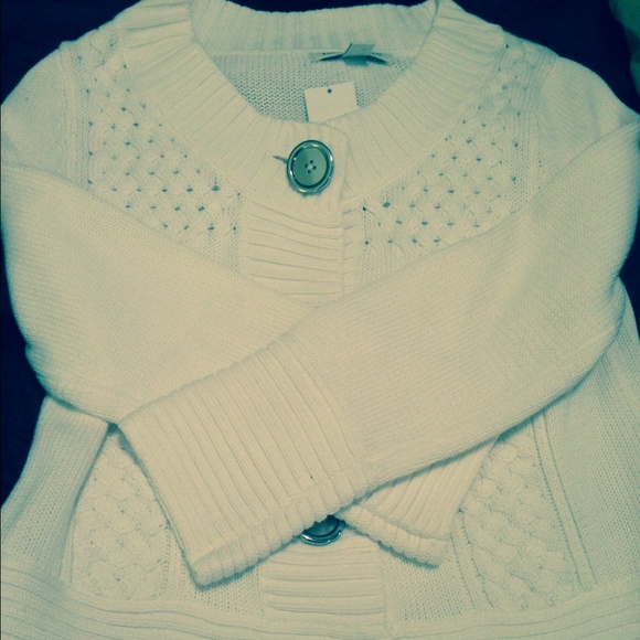 NWT Sz S Banana Republic White Summer Sweater - Picture 3 of 3