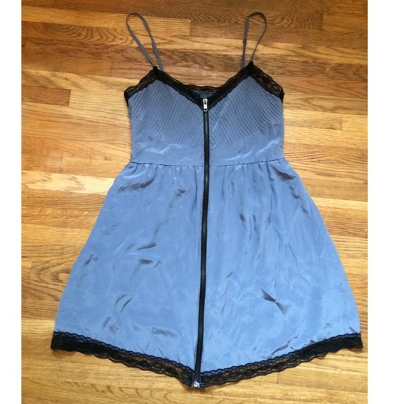 F21 Zipper Front Slip Dress