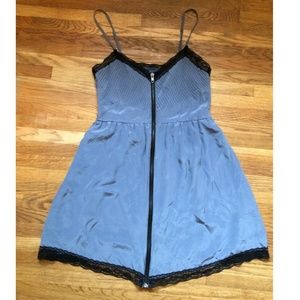 F21 Zipper Front Slip Dress
