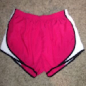 Pink running shorts