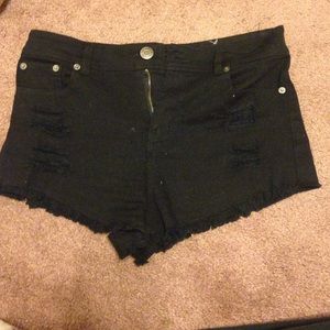 worn once-- black Rue 21 high waisted shorts