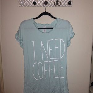 Forever 21 "I Need Coffee" Sleep Shirt