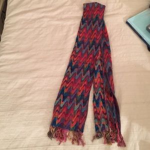 Colorful knit scarf