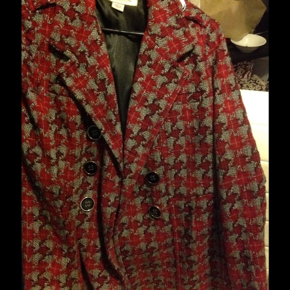 Red wool coat