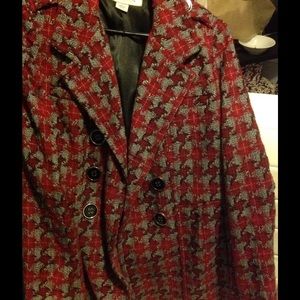 Red wool coat