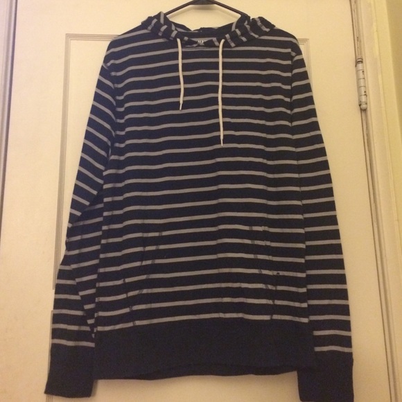 Navy Stripped Hoodie