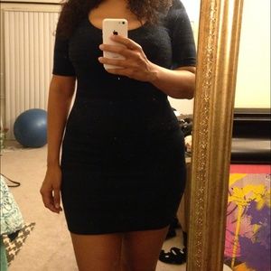 Blue and black tribal bodycon