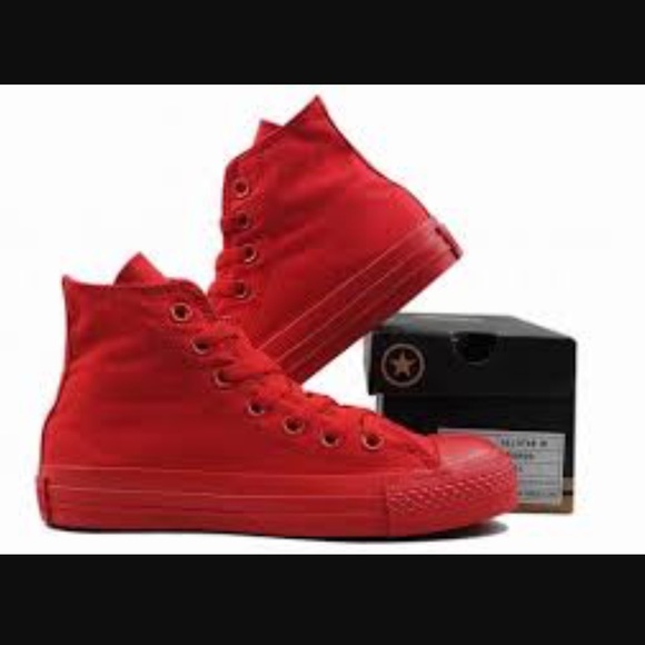 Red high top converse