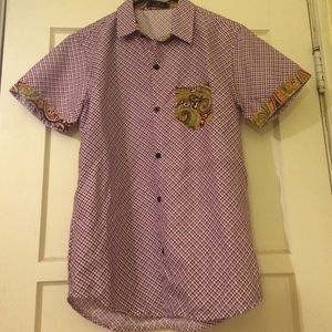 Designed Men's short sleeve button up