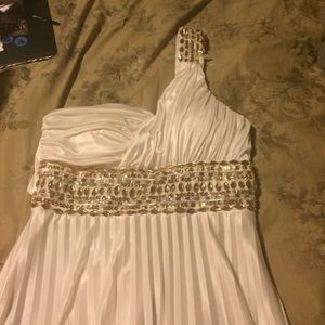 Ivory white long formal dress