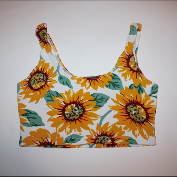 Sunflower crop top from American Apparel.