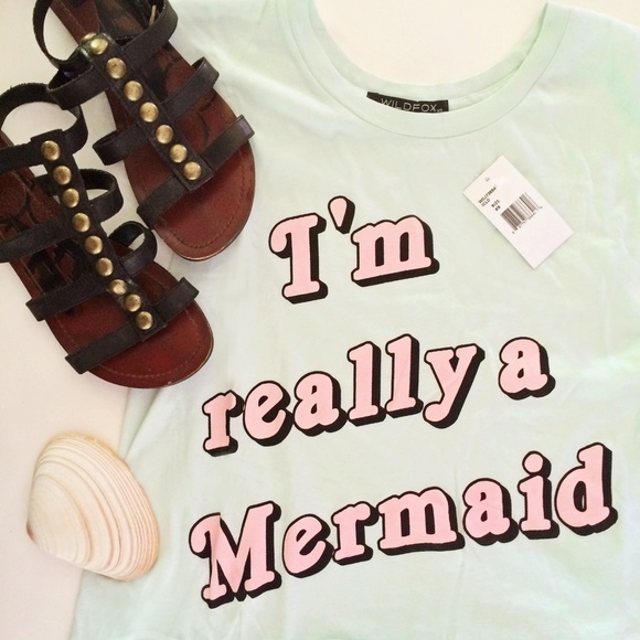 Wildfox Tops - Wildfox "I'm really a mermaid" tank