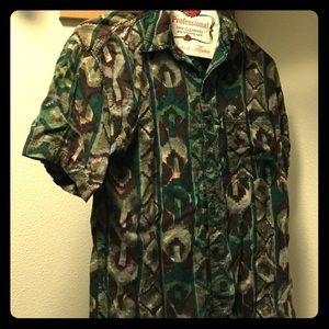 small green vintage button up