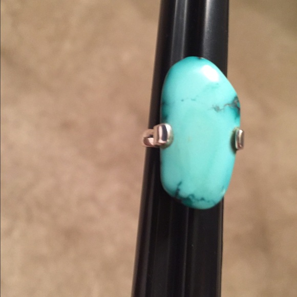 Turquoise and silver ring.
