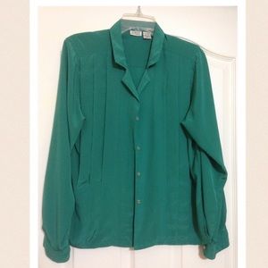 Green Button Up Long sleeves