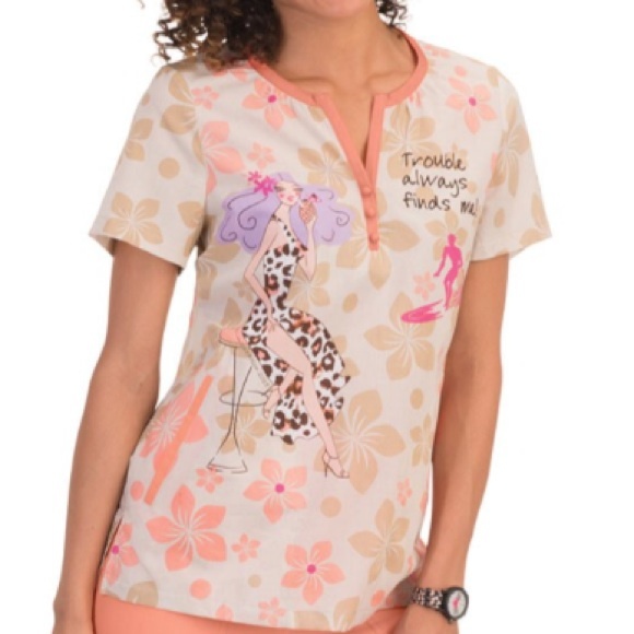 Koi Blair Scrub Top NWT