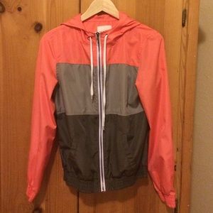 Coral/Grey Zine Zip Up